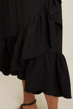 Ruffle Midi Skirt  Black  hi-res