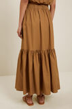 Poplin Wrap Maxi Skirt  Sienna Brown  hi-res