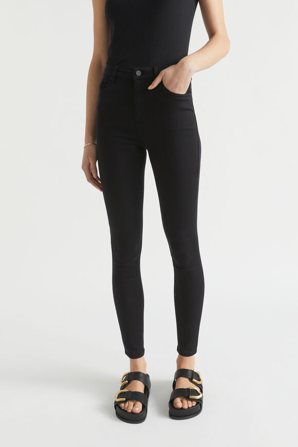 Core High Waist Skinny Jean  Black  hi-res