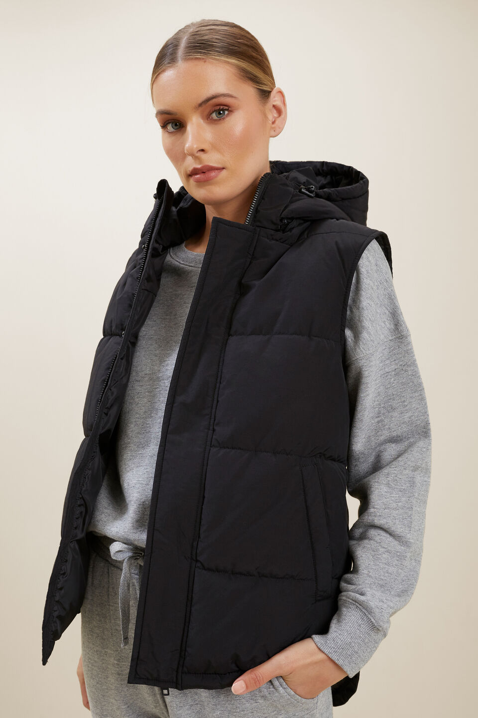 Puffer Vest  Black