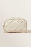 Small Woven Cosmetic Bag  Stone  hi-res