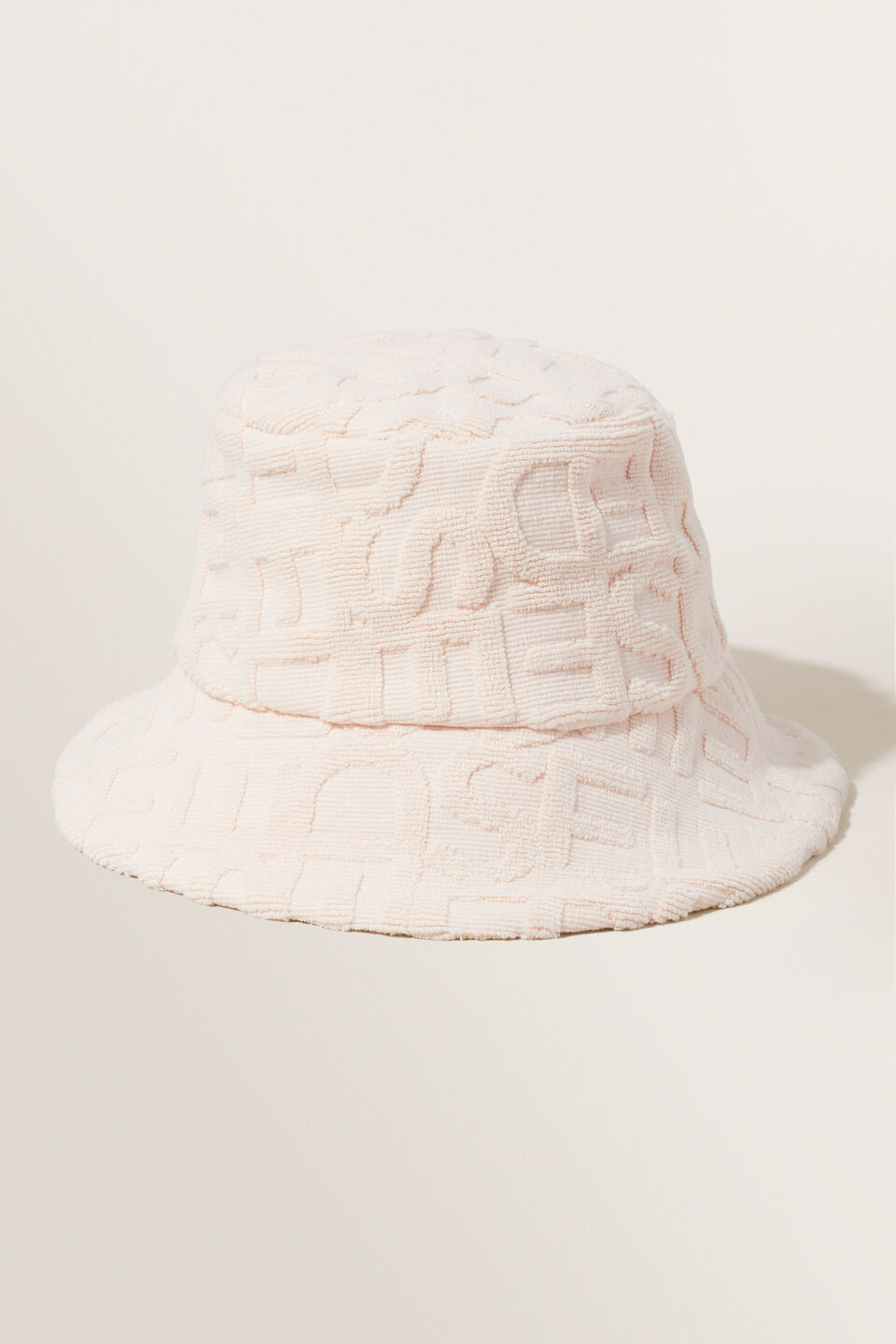 Terry Towelling Bucket Hat  Pale Blossom