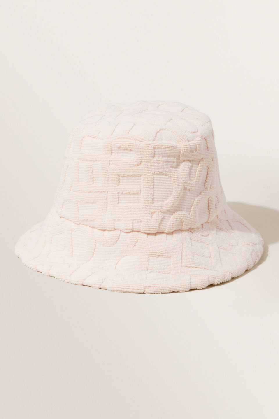 Terry Towelling Bucket Hat  Pale Blossom