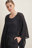 Light Knit Poncho  Black  hi-res