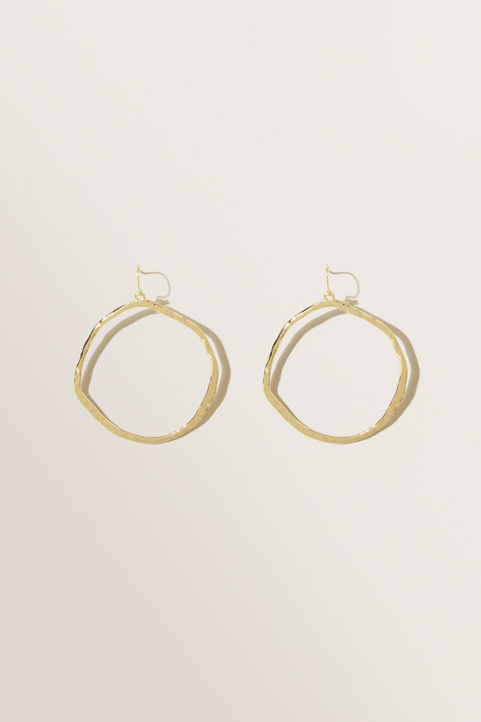 Hook Hoop Earrings  Gold