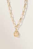 Chain Locket Necklace  Gold  hi-res