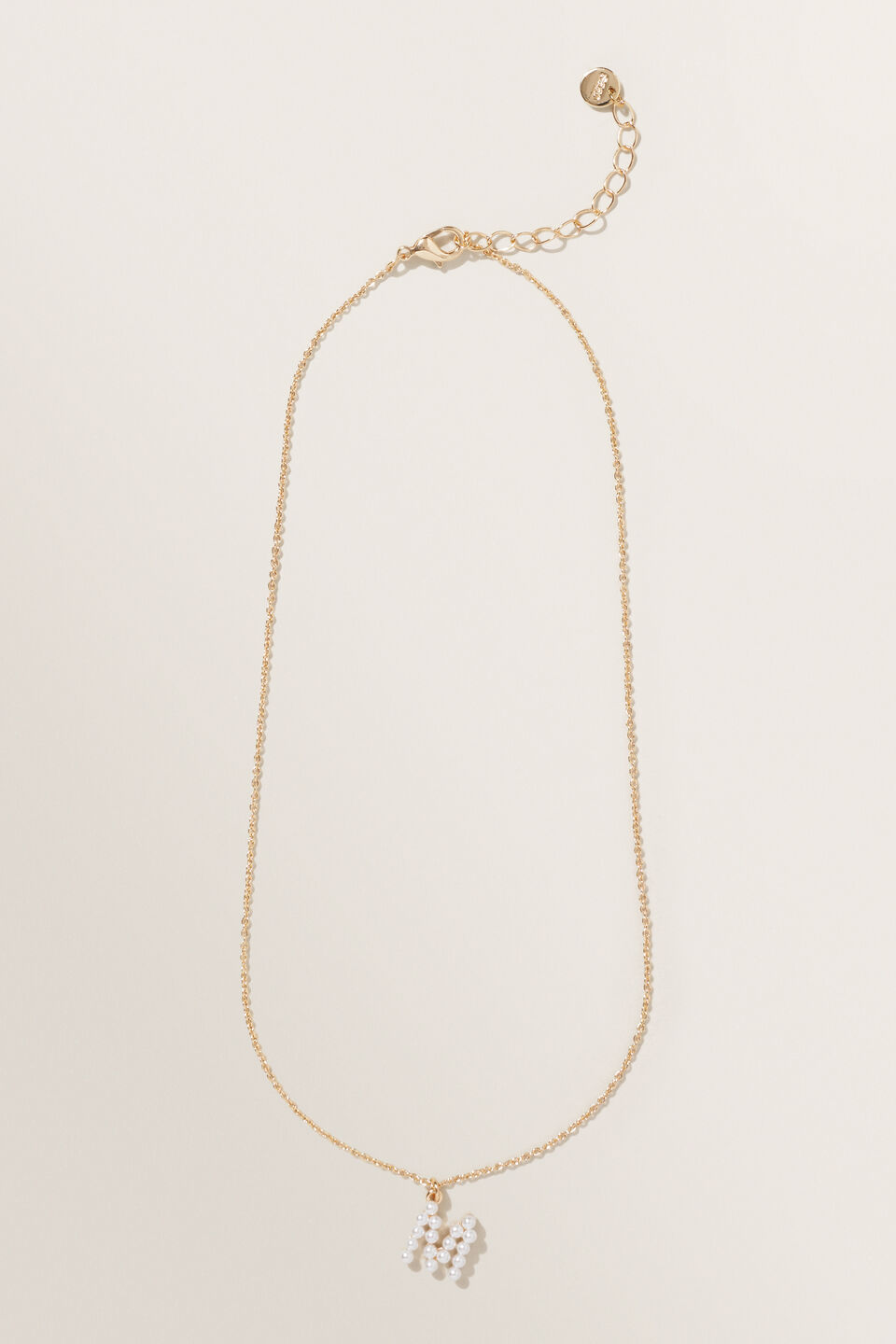 Pearl Initial Necklace  M