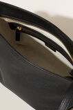 Leather Fold Detail Sling  Black  hi-res