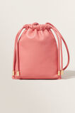 Leather Gathered Sling Bag  Coral Rose  hi-res