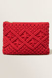 Macrame Knot Pouch  Chilli Red  hi-res