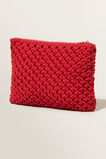 Macrame Knot Pouch  Chilli Red  hi-res