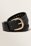 Rylee Woven Leather Belt  Black  hi-res