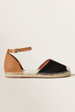 Bella Flat Espadrille  Black Tan  hi-res