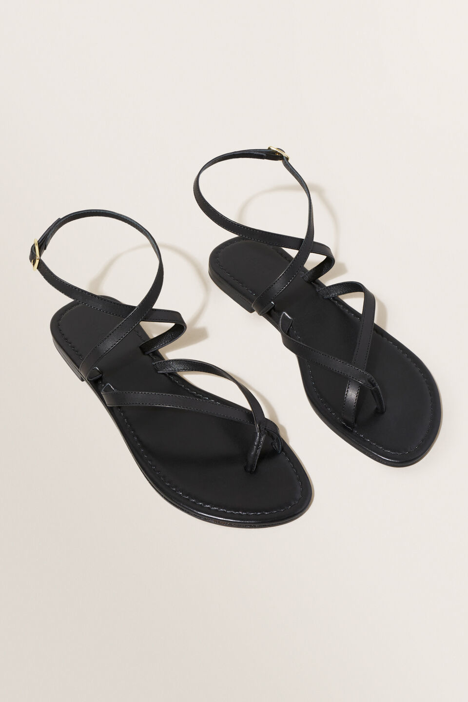 Lana Flat Sandal  Black