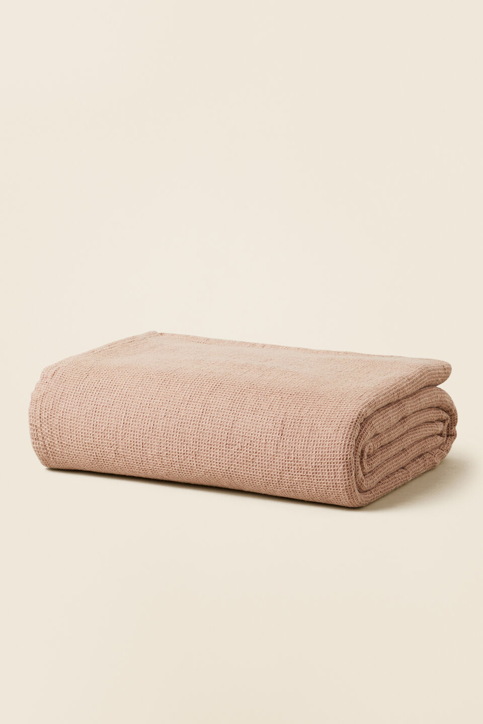 Micro Waffle Tablecloth  Chalk Pink