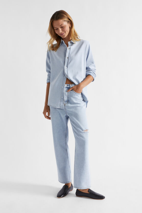 Denim Button Down Shirt  Glacier Denim  hi-res