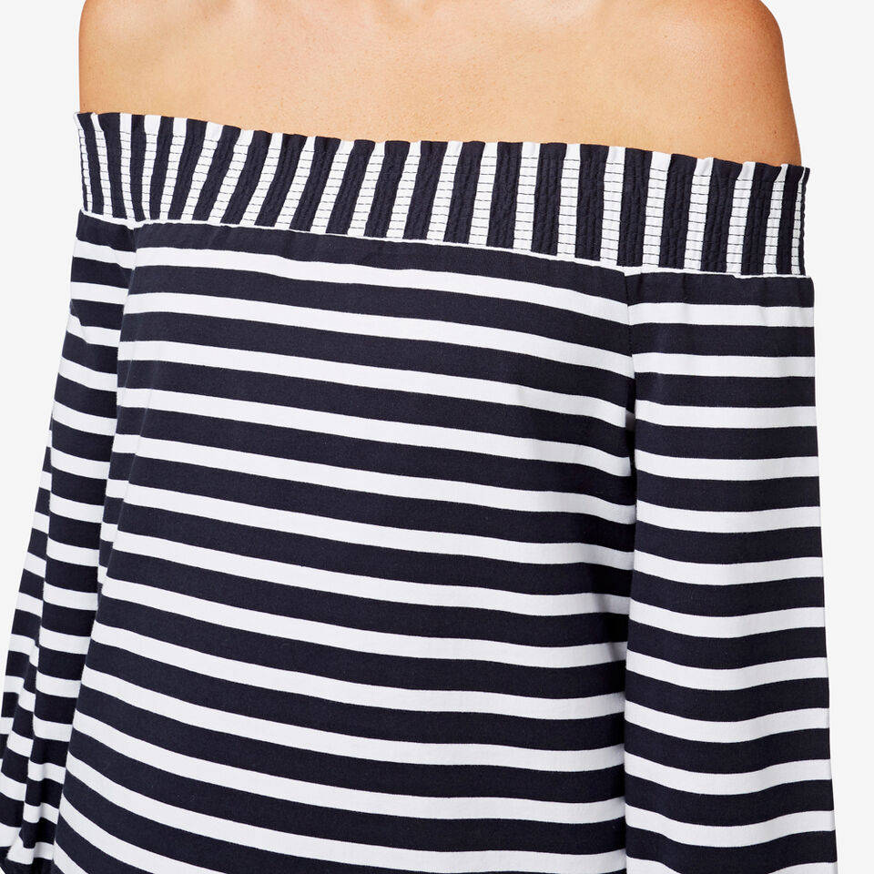 Off Shoulder Stripey Top  