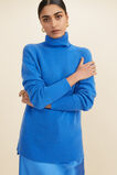 Merino Wool Roll Neck Sweater  Deep Ocean  hi-res