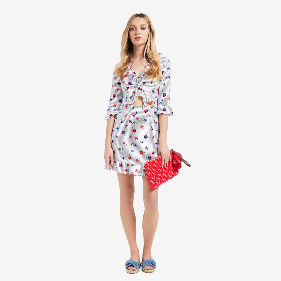 Splice Floral Dress  