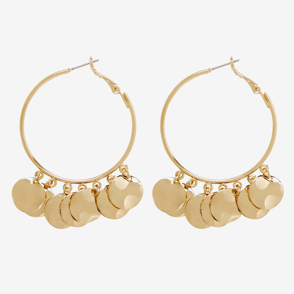 Curved Coin Hoops  9