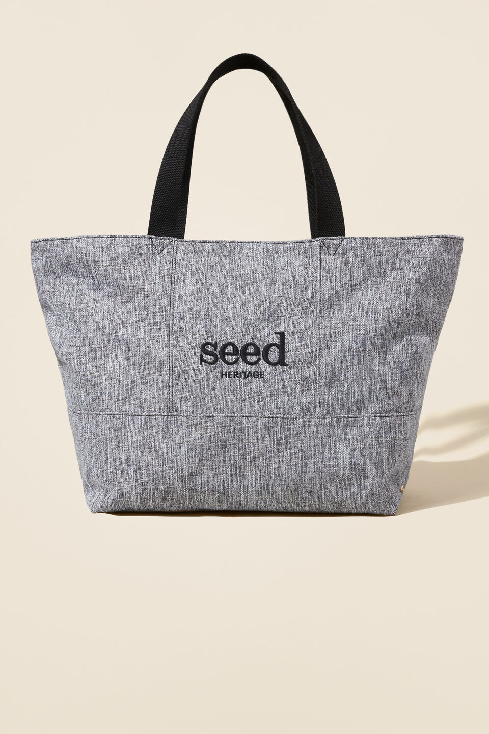 Textured Day Tote  Black