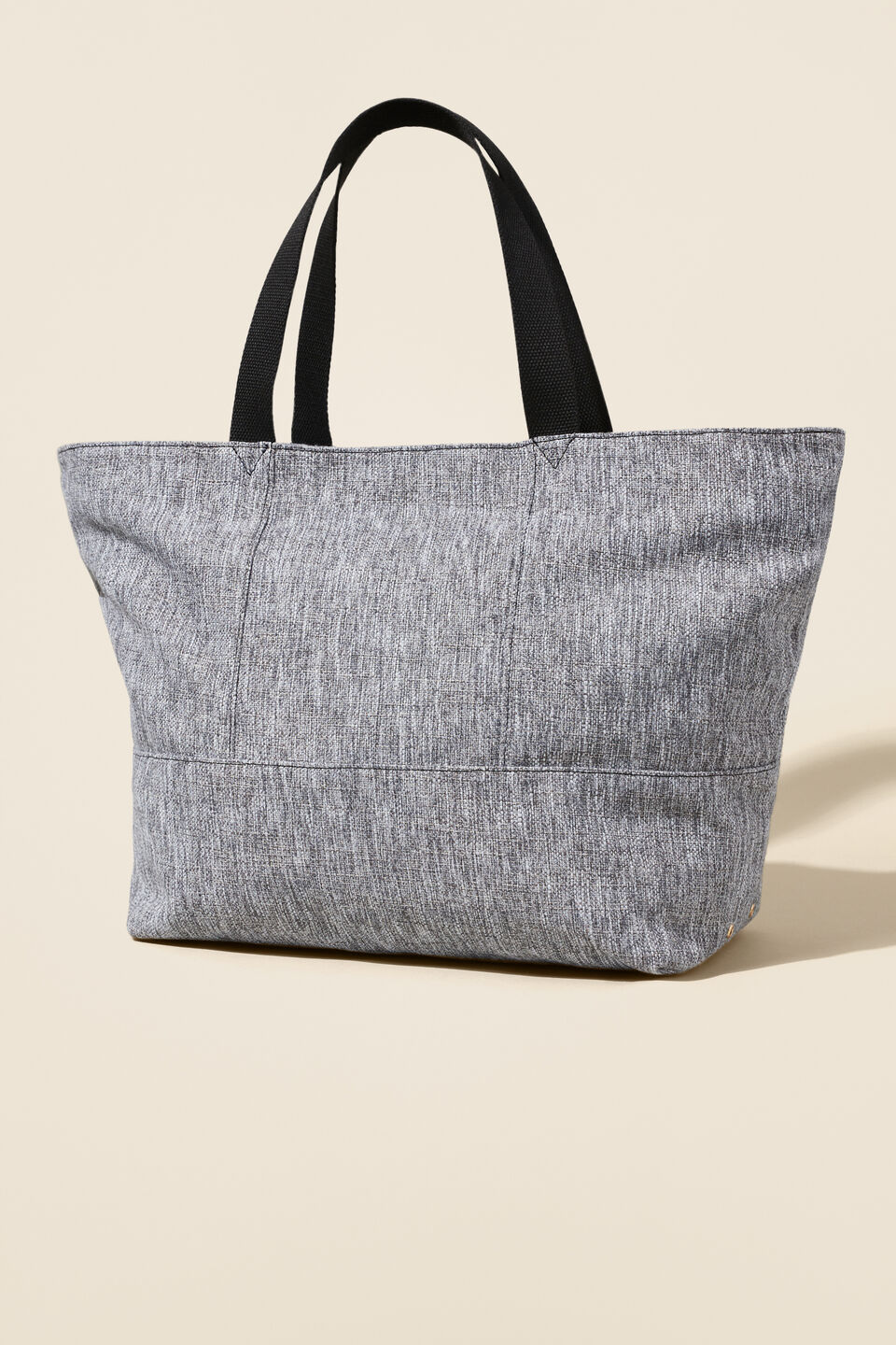 Textured Day Tote  Black