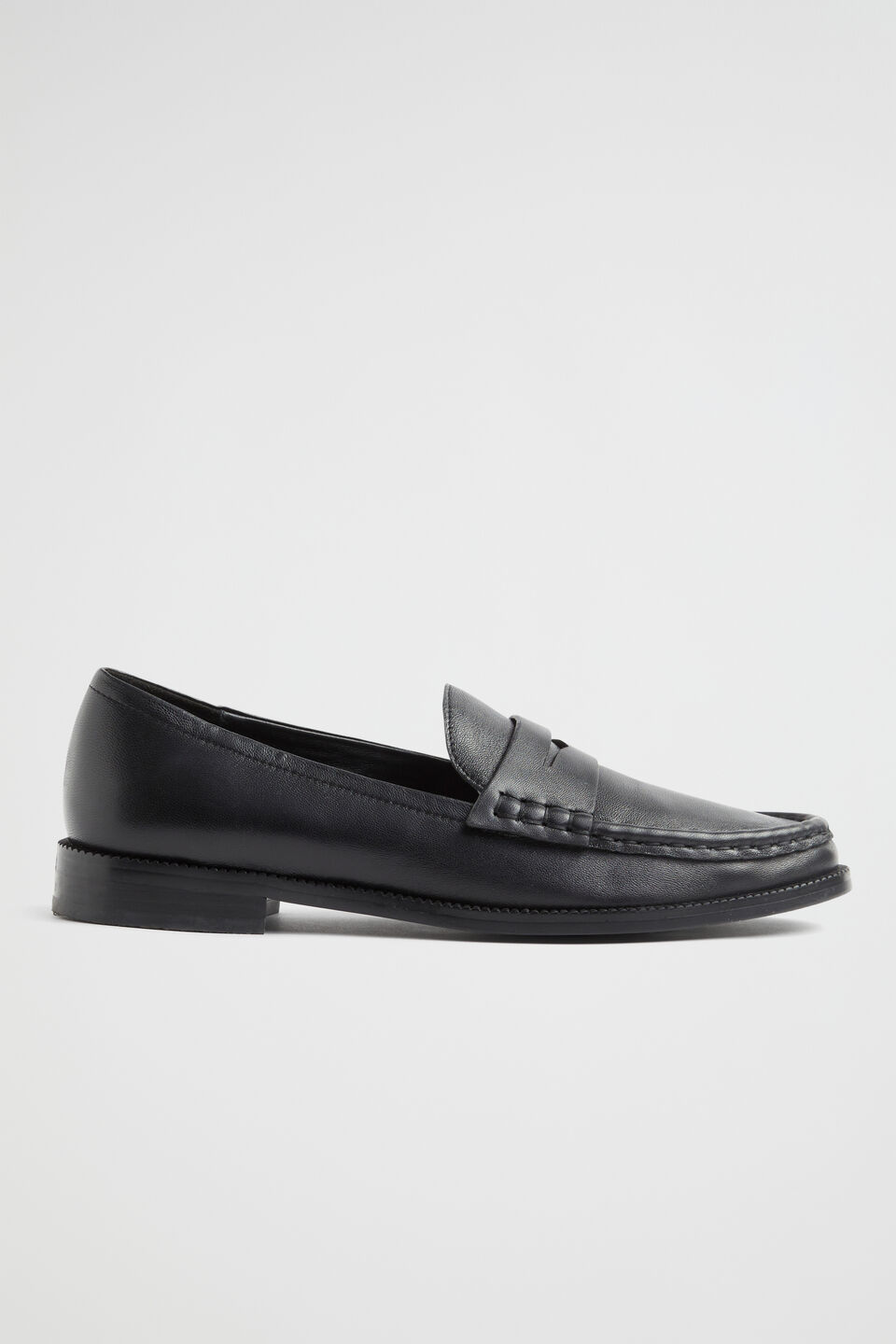 Kendall Leather Penny Loafer  True Black