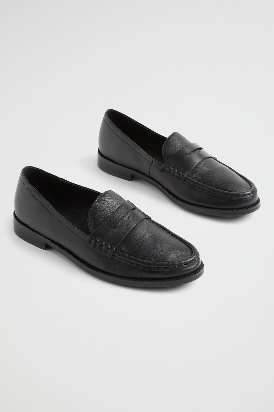 Kendall Leather Penny Loafer  True Black