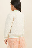 Quilted Daisy Bomber  Creme  hi-res