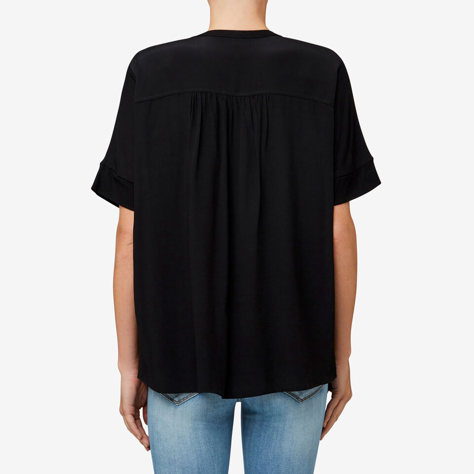 Woven Back Tee  