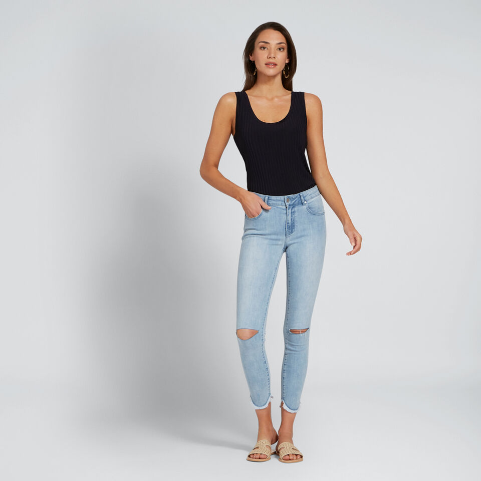 Curved Hem Jean  