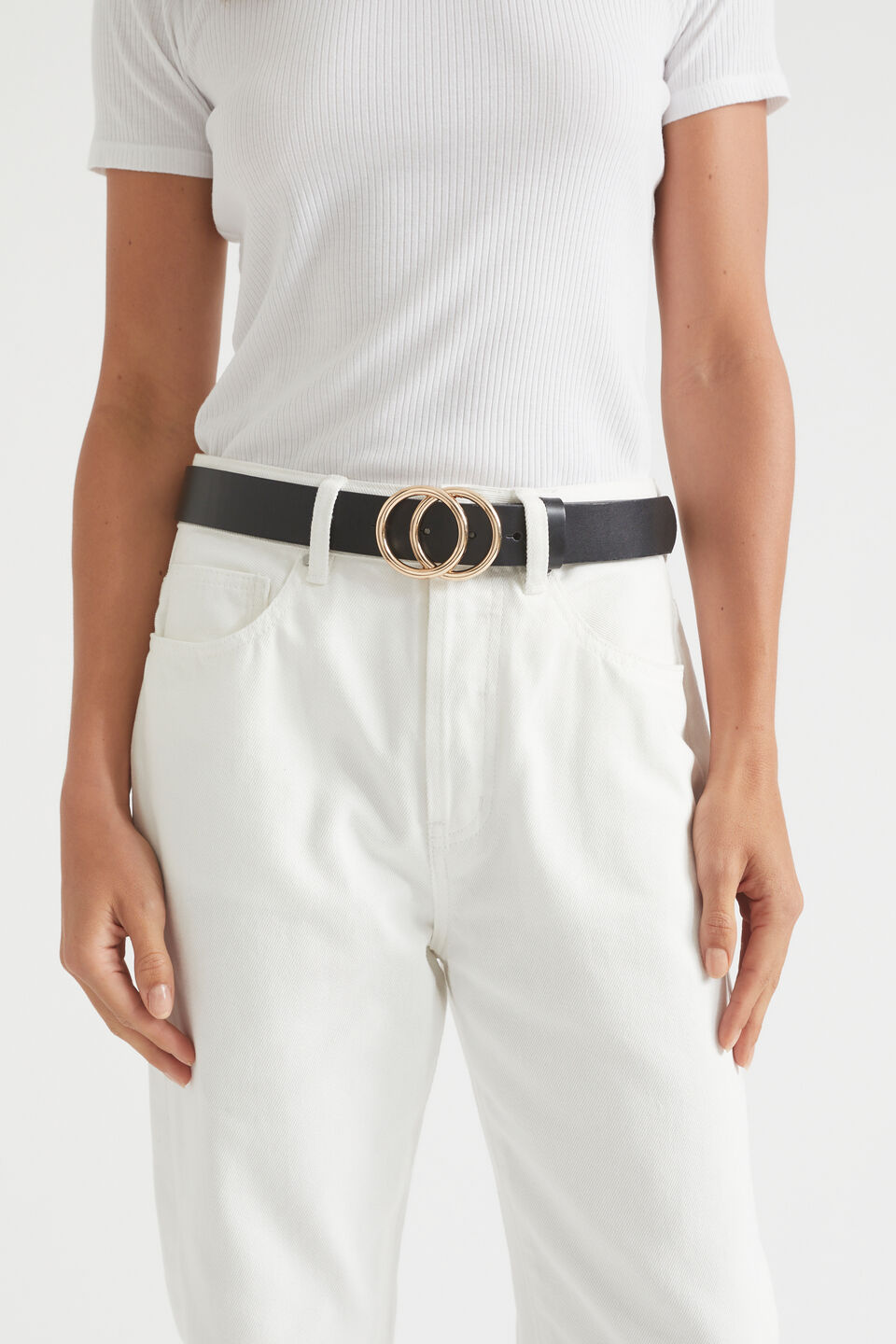 Double Ring Belt  Black