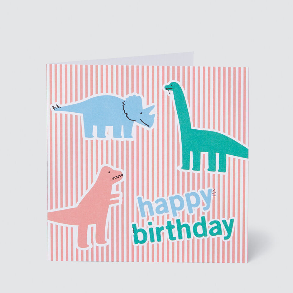 Large Dino Happy Birthday Card  