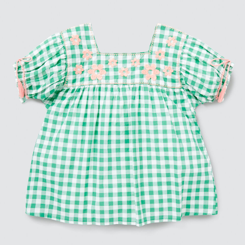 Gingham Smock Top  