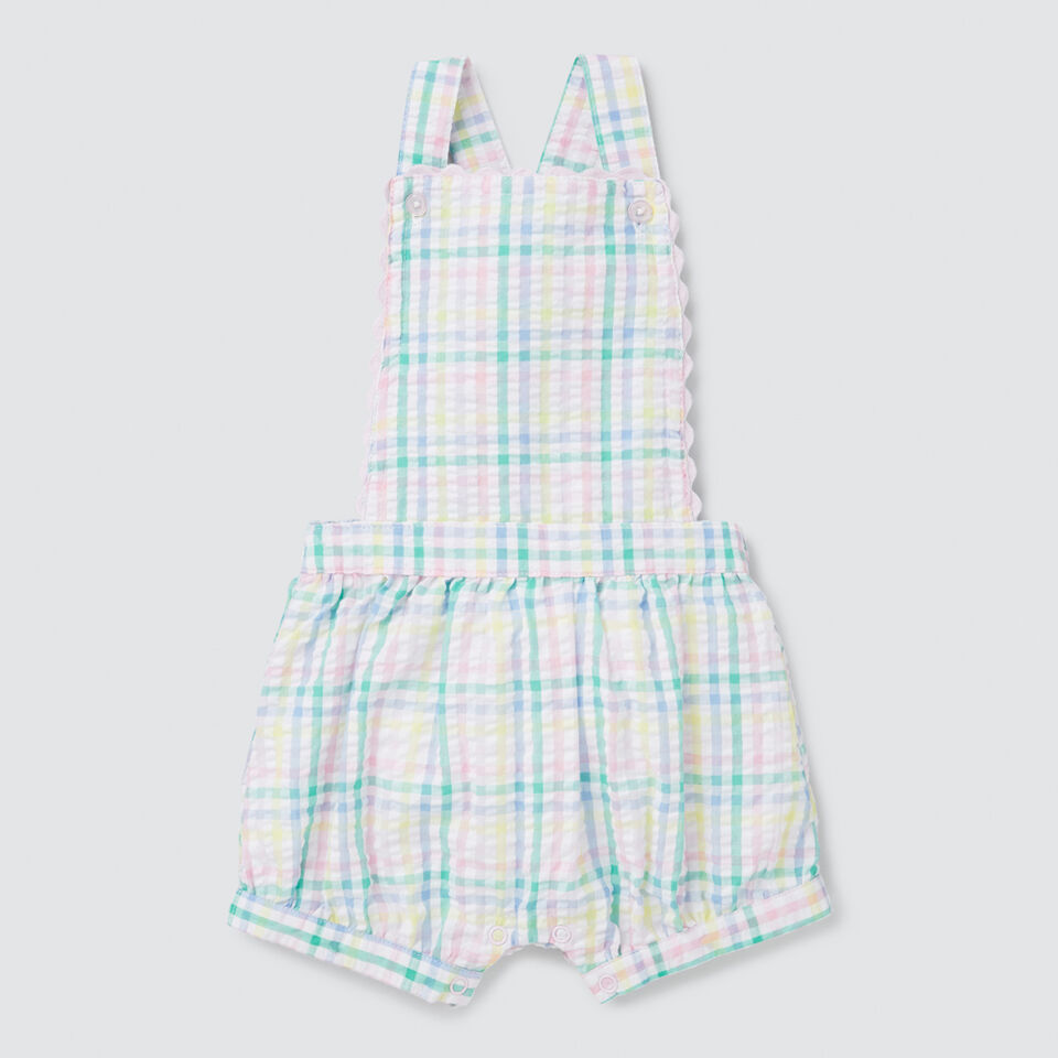 Rainbow Gingham Dungaree  