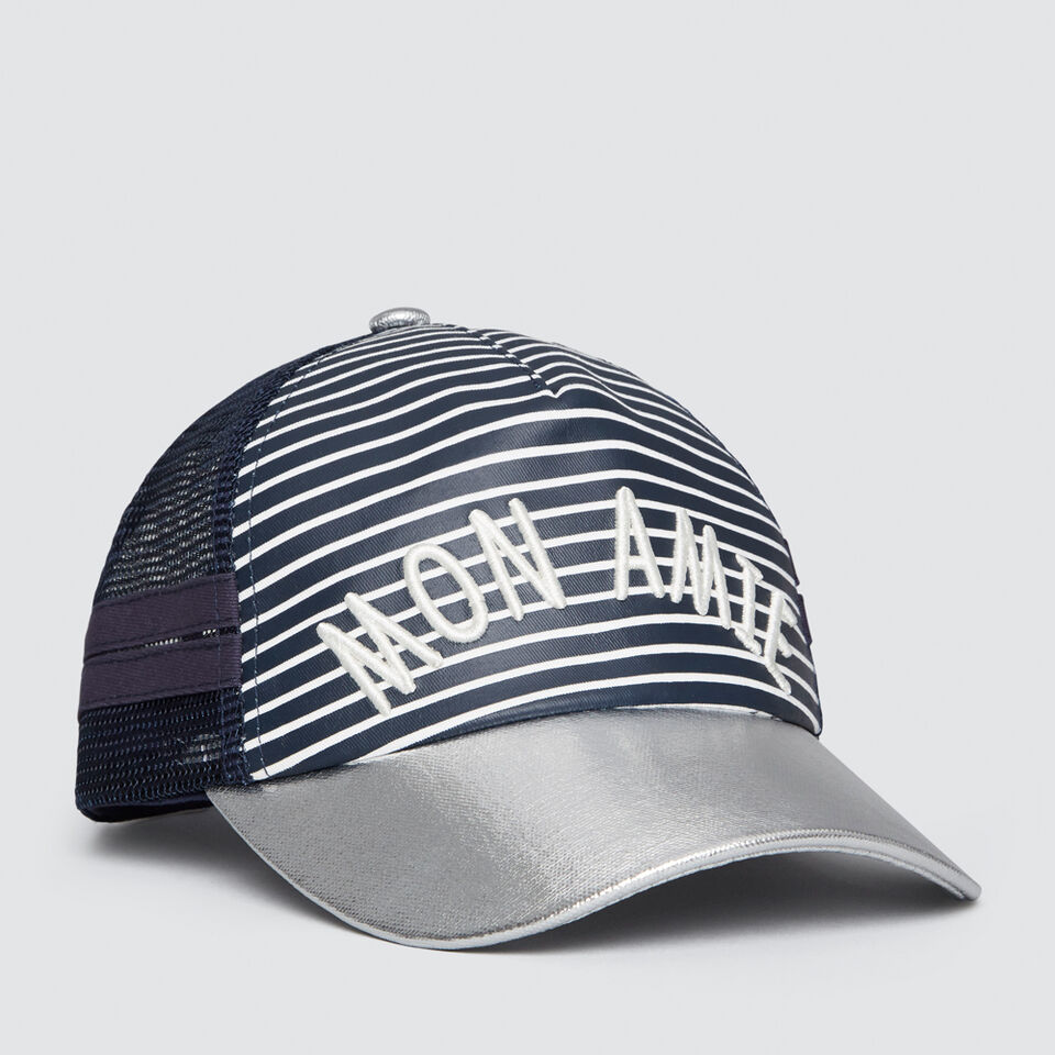 Stripe Mon Amie Cap  