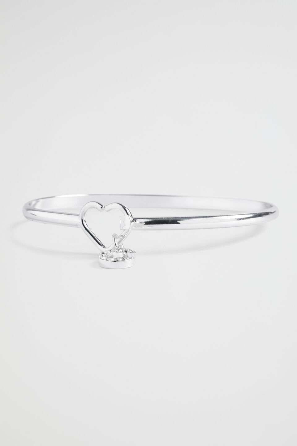 Silver Initial Bangle  C