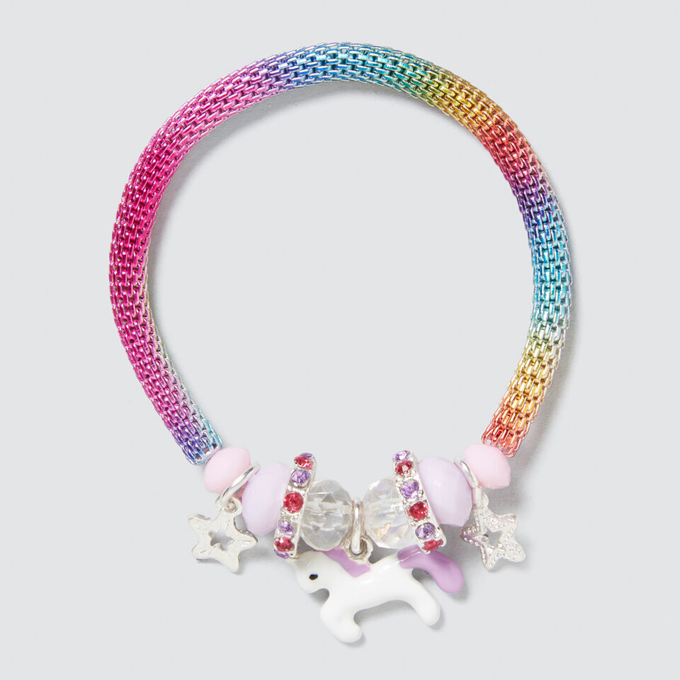 Rainbow Stretch Metal Bracelet  