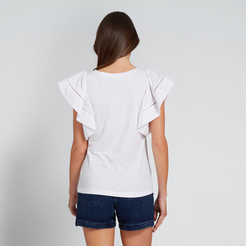 Ladder Trim Sleeve Tee  