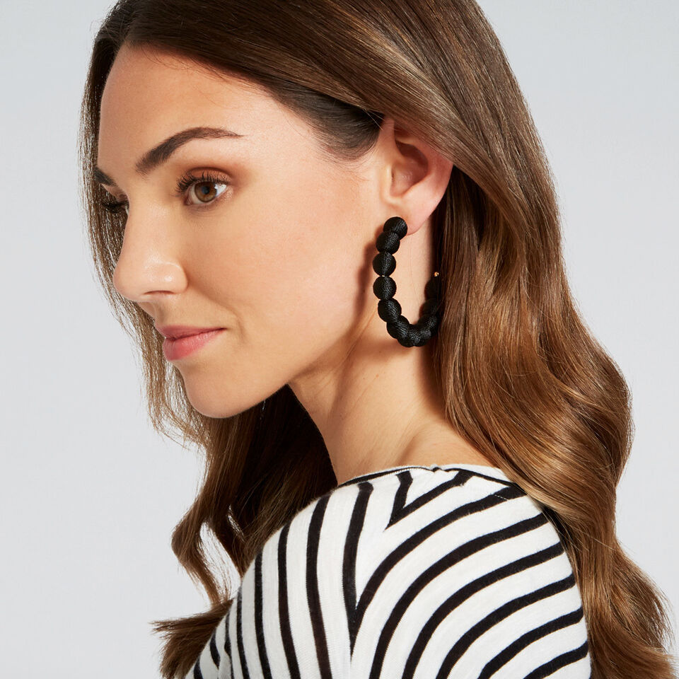 Ball Hoop Earrings  