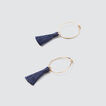 Mini Tassel Hoops Earrings    hi-res