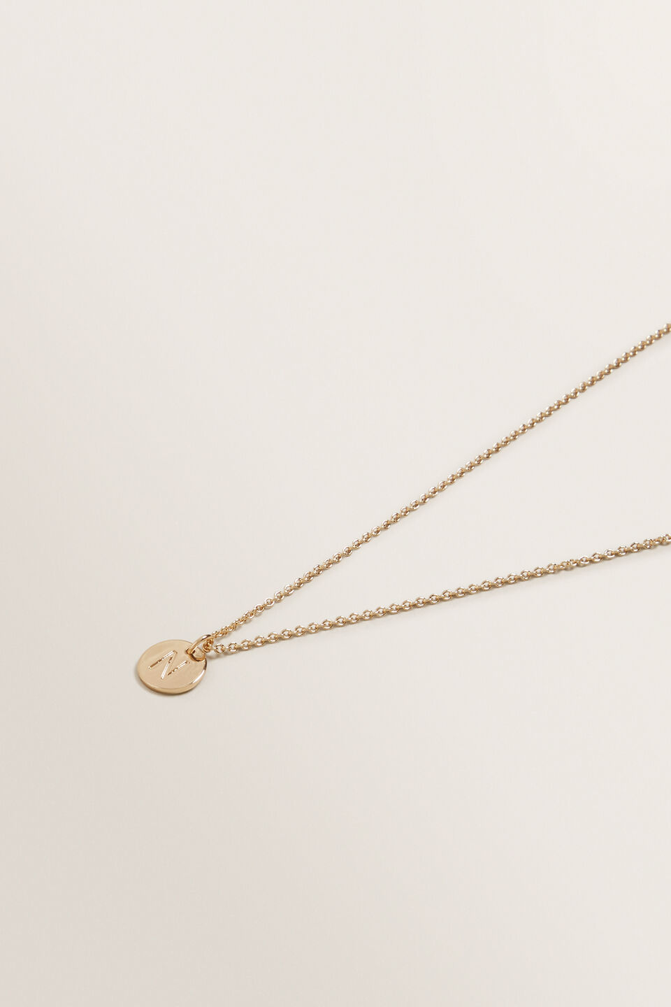 Initial Disc Necklace  