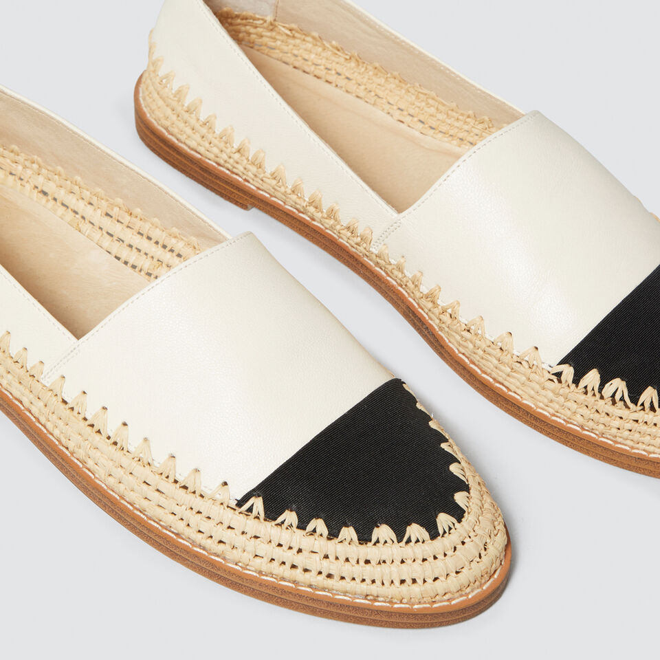 Elle Leather Flat  