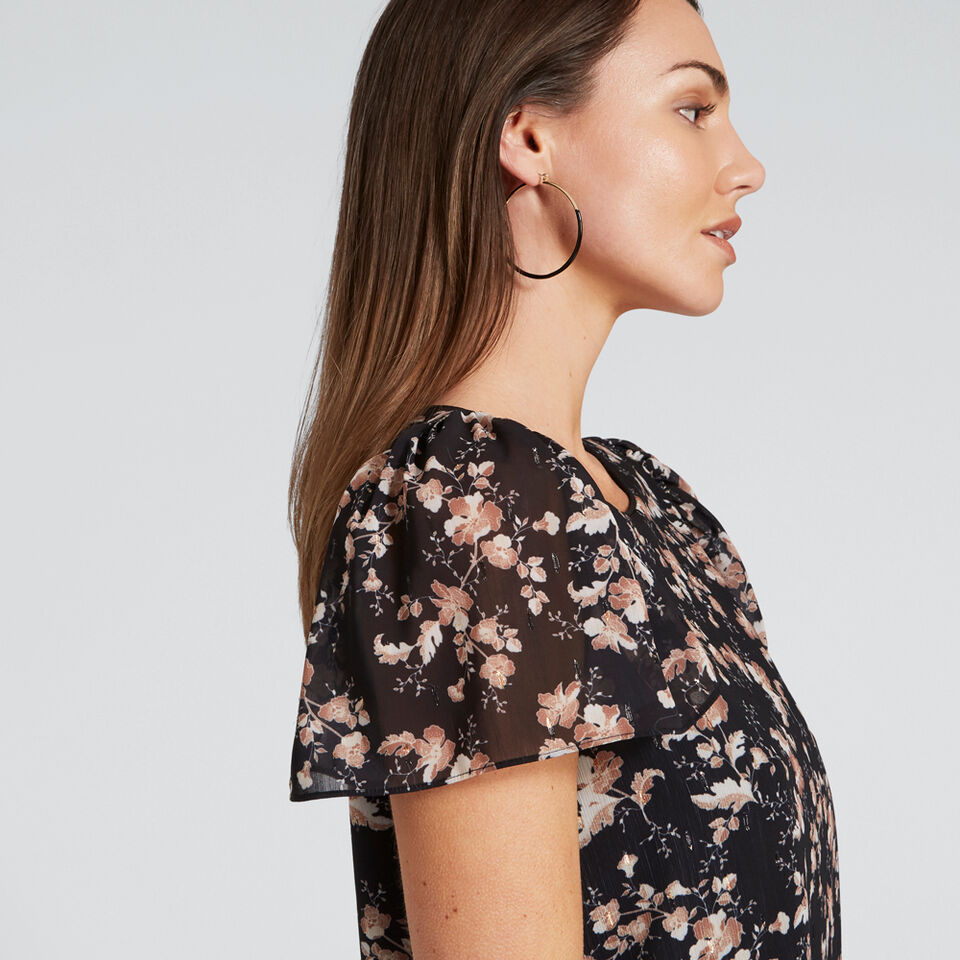 Textured Floral Top  