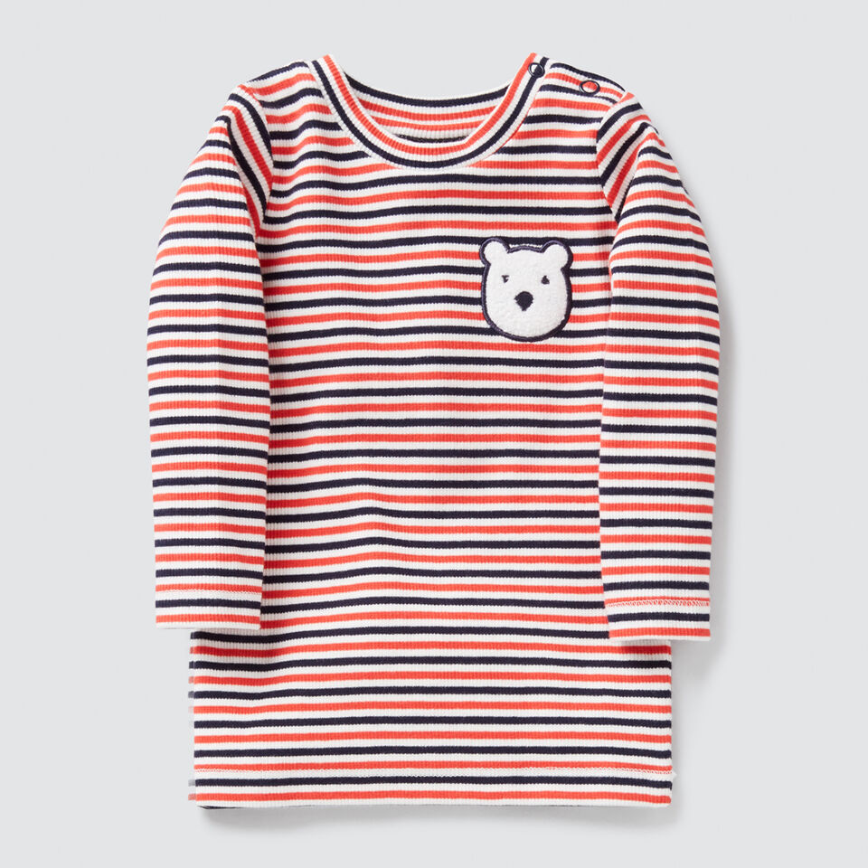 Rib Stripe Tee  