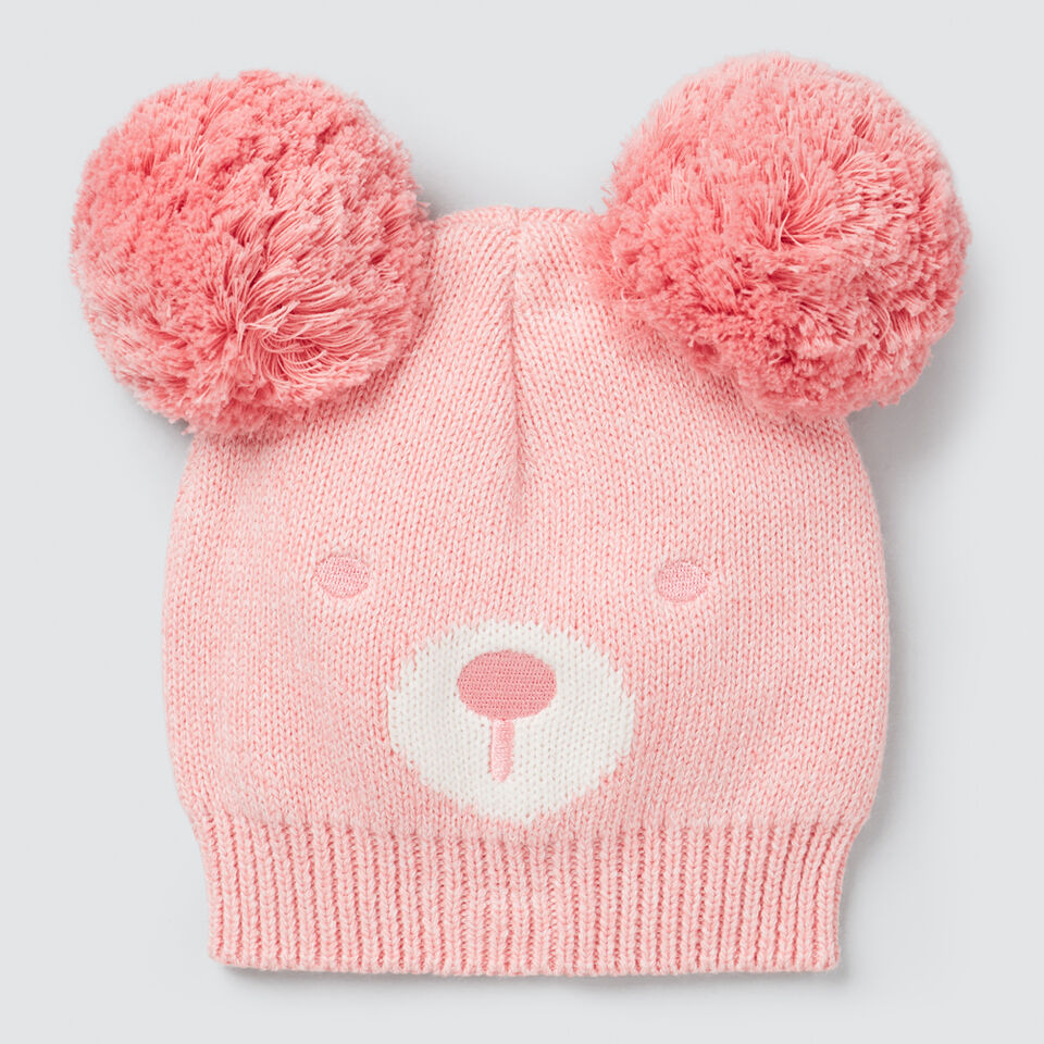 Pom Pom Bear Beanie  