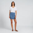 Relaxed V-Neck Linen Tee    hi-res