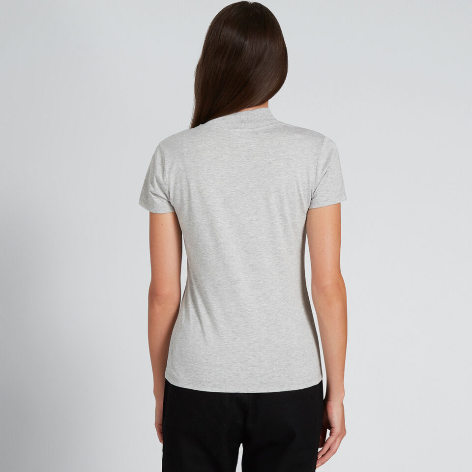 High Neck Short Sleeve Tee  