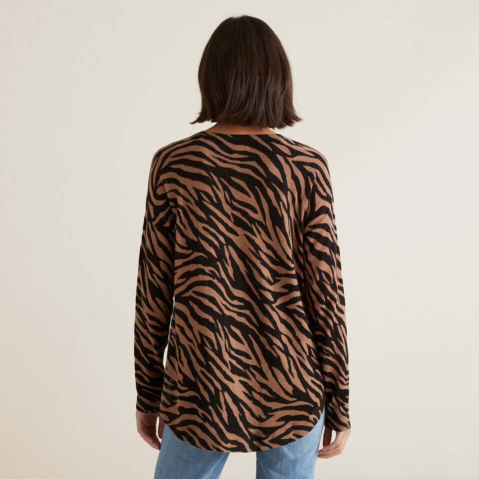 Raglan Zebra Sweater  