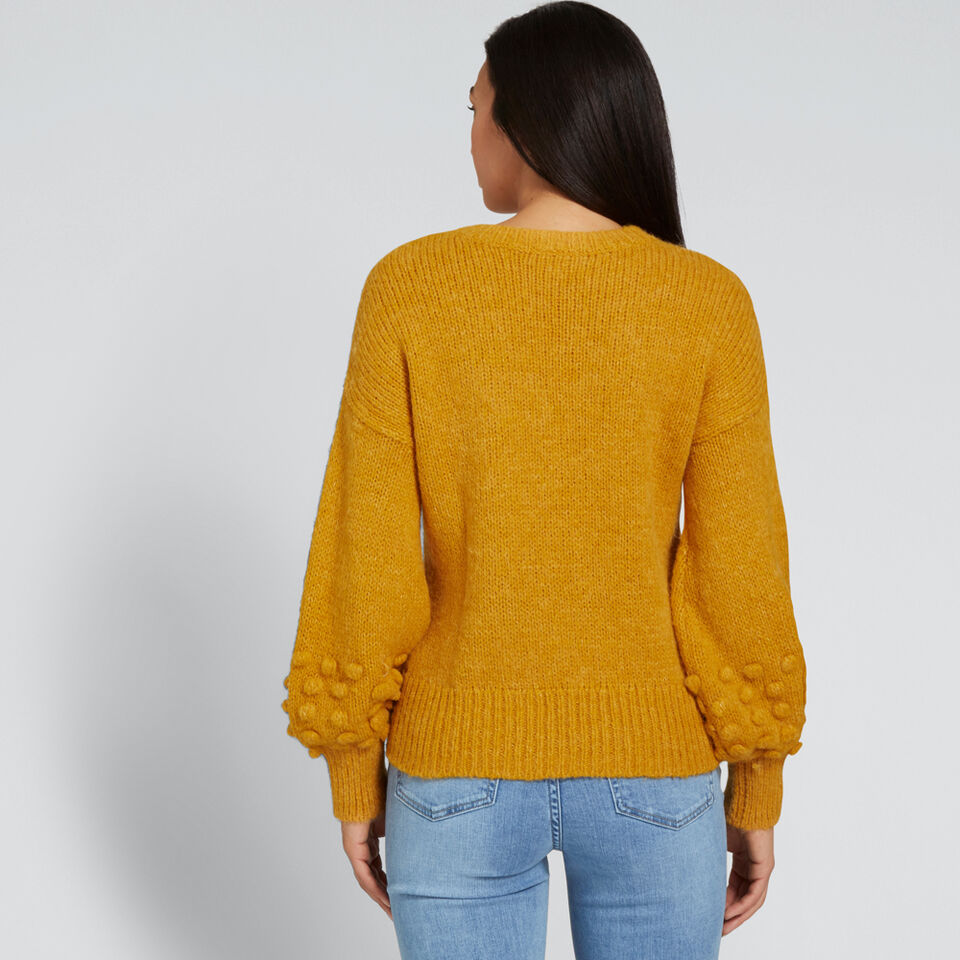 Blouson Pom Pom Sweater  